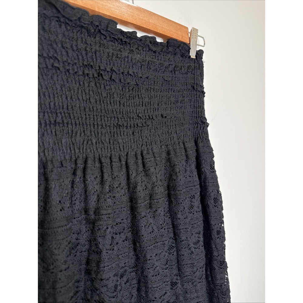 Whimsigoth Dark Fairy Cottagecore Lace Strapless Maxi Dress Smock Vamp Witchy L - Picture 4 of 6